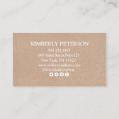 Keuken met hart gehaakte handgemaakte visitekaartj visitekaartje (Achterkant)