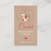 Keuken met hart gehaakte handgemaakte visitekaartj visitekaartje (Voorkant)