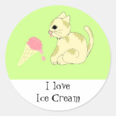 Keuken met ijskap ronde sticker (Voorkant)