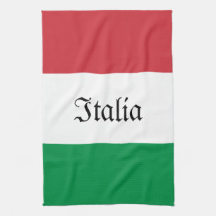 Keuken met Italiaanse vlag Theedoek