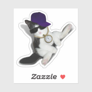 Keuken met kat sticker