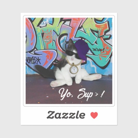 Keuken met kat sticker (Vel)