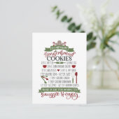 keuken met kerstkoekjes voor kerstontbijt Pos Briefkaart (Staand voorkant)