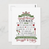 keuken met kerstkoekjes voor kerstontbijt Pos Briefkaart (Voorkant / Achterkant)