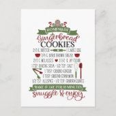 keuken met kerstkoekjes voor kerstontbijt Pos Briefkaart (Voorkant)