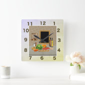 keuken met klokplein vierkante klok (Huis)