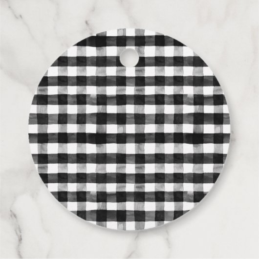 Keuken met rode zwarte en witte kerstvisten bedankjes labels (Achterkant)