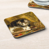 Keuken met verf en penselen bier onderzetter (Linkerzijde)