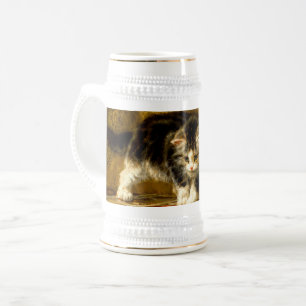 Keuken met verf en penselen bierpul