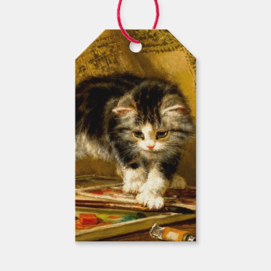 Keuken met verf en penselen cadeaulabel (Voorkant)