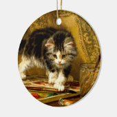 Keuken met verf en penselen keramisch ornament (Links)