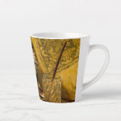 Keuken met verf en penselen latte mok (Rechts)