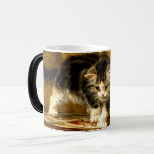 Keuken met verf en penselen magische mok (Voorkant links)