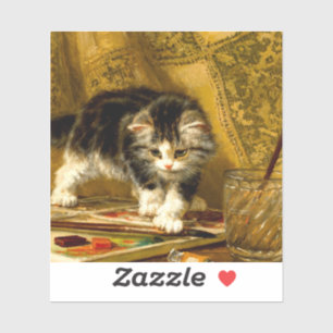 Keuken met verf en penselen sticker