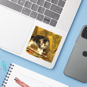 Keuken met verf en penselen sticker (Laptop met iPhone)