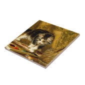 Keuken met verf en penselen tegeltje (Zijkant)