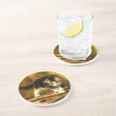 Keuken met verf en penselen zandsteen onderzetter (Zijkant)