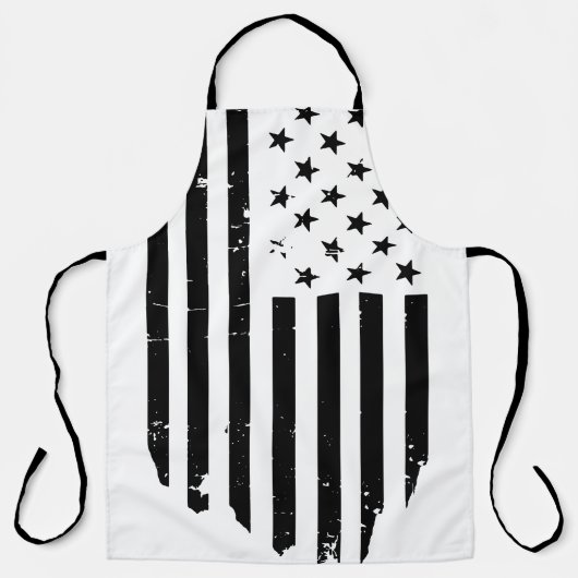 Keuken met vintage Amerikaanse vlag Schort (Voorkant)