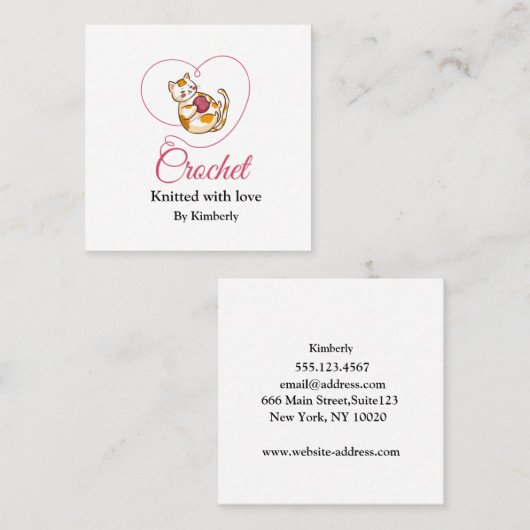 Keuken met visitekaartje met hartshaakplein (Voorkant / Achterkant)