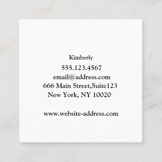 Keuken met visitekaartje met hartshaakplein (Achterkant)