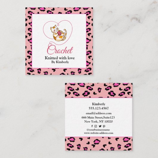 Keuken met visitekaartje met hartshaakplein (Voorkant / Achterkant)