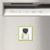 KEUKEN MID CAT Vierkante Magneet + Tekst (Insitu (Vaatwasser))