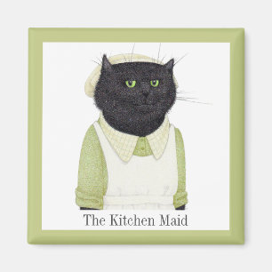 KEUKEN MID CAT Vierkante Magneet + Tekst