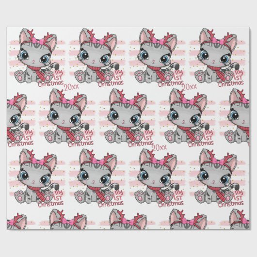 Keuken, mijn eerste kerstpapier cadeaupapier (Vlak)