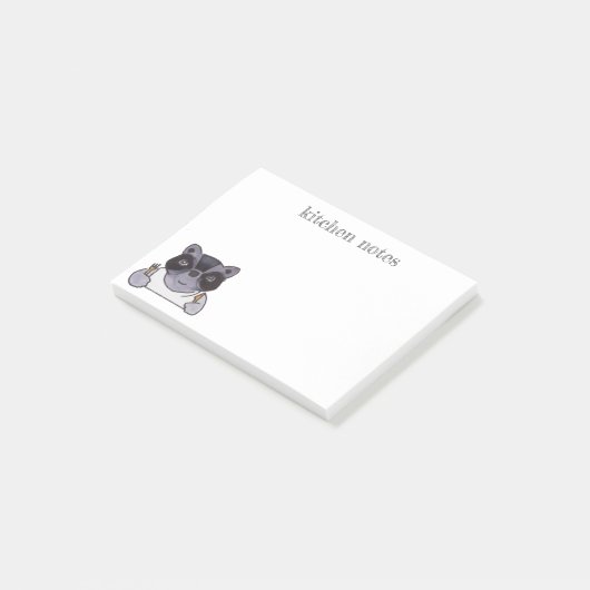 Keuken Notities Schattigee Cartoon Wasbeer Post-it® Notes (Schuin)
