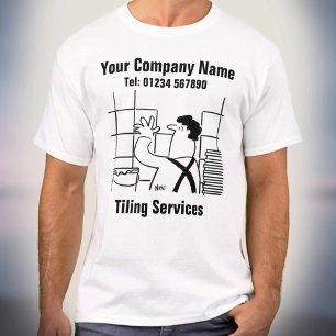 Keuken of badkamer tegeldiensten T-shirt