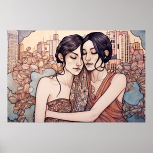 Keuken onder een South Beach zon Poster