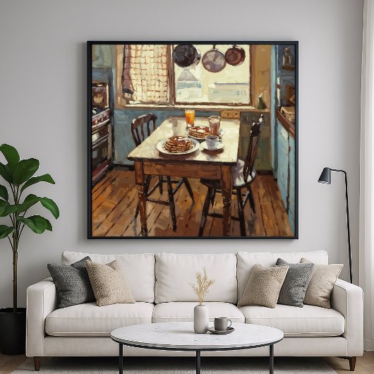 Keuken Ontbijt - Painterly Impressionisme Stijl Poster