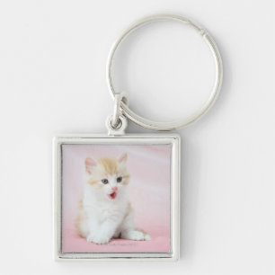 Keuken op roze achtergrond sleutelhanger