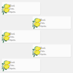 Keuken Organisatie Citroen Voedsel Etiketten Labels