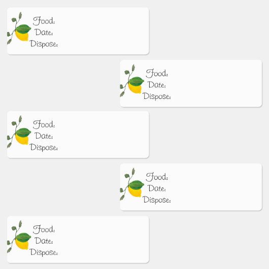 Keuken Organisatie Lemon Limoen Food Labels (Groep)