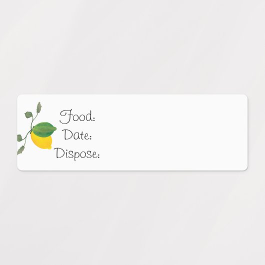 Keuken Organisatie Lemon Limoen Food Labels (Design 1)