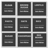 Keuken Organisatie Sticker | Glasopslagetiket (Voorkant)