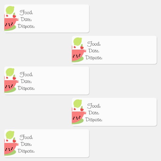 Keuken Organisatie Watermeloen Voedseletiketten Labels (Groep)