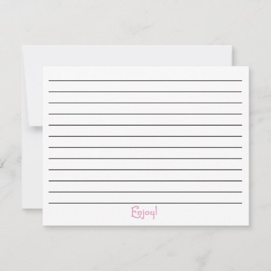 Keuken Oven Mitts Baking Cooking Recipe Kaarten (Achterkant)