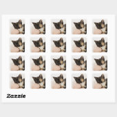 Keuken over kogels vierkante sticker (Vel)