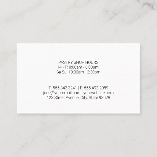 Keuken | Pastechnok | Hout | gereedschap Visitekaartje (Achterkant)