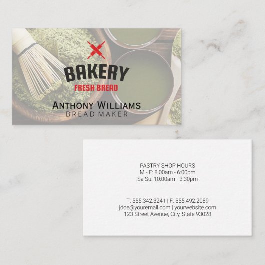 Keuken | Pastechnok | Hout | gereedschap Visitekaartje (Voorkant / Achterkant)