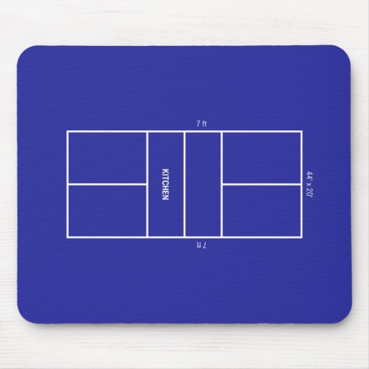 Keuken Pickleballveld Diagram Muismat (Voorkant)