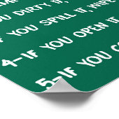 Keuken Regels Trendy Grappig Krijtbord Wall Art Poster (Hoek)