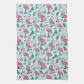 keuken  roze flamingos theedoek (Verticaal)