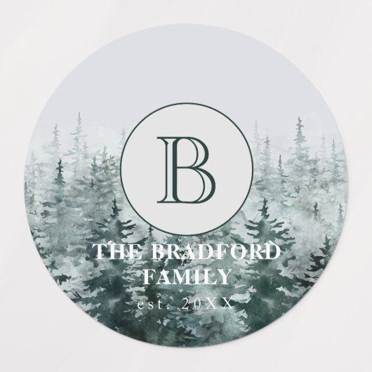 Keuken Rustisch bosmonogram Product Waterdicht Labels (Design 1)