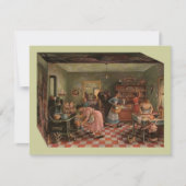  keuken-scène ~ Familie reünuitnodiging Kaart (Voorkant)