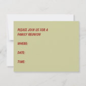  keuken-scène ~ Familie reünuitnodiging Kaart (Achterkant)