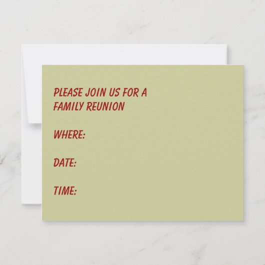  keuken-scène ~ Familie reünuitnodiging Kaart (Achterkant)