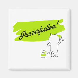 Keuken schilderen "Verontreiniging!" op de muur. Magneet